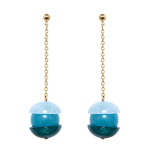 Shelted spheres earrings