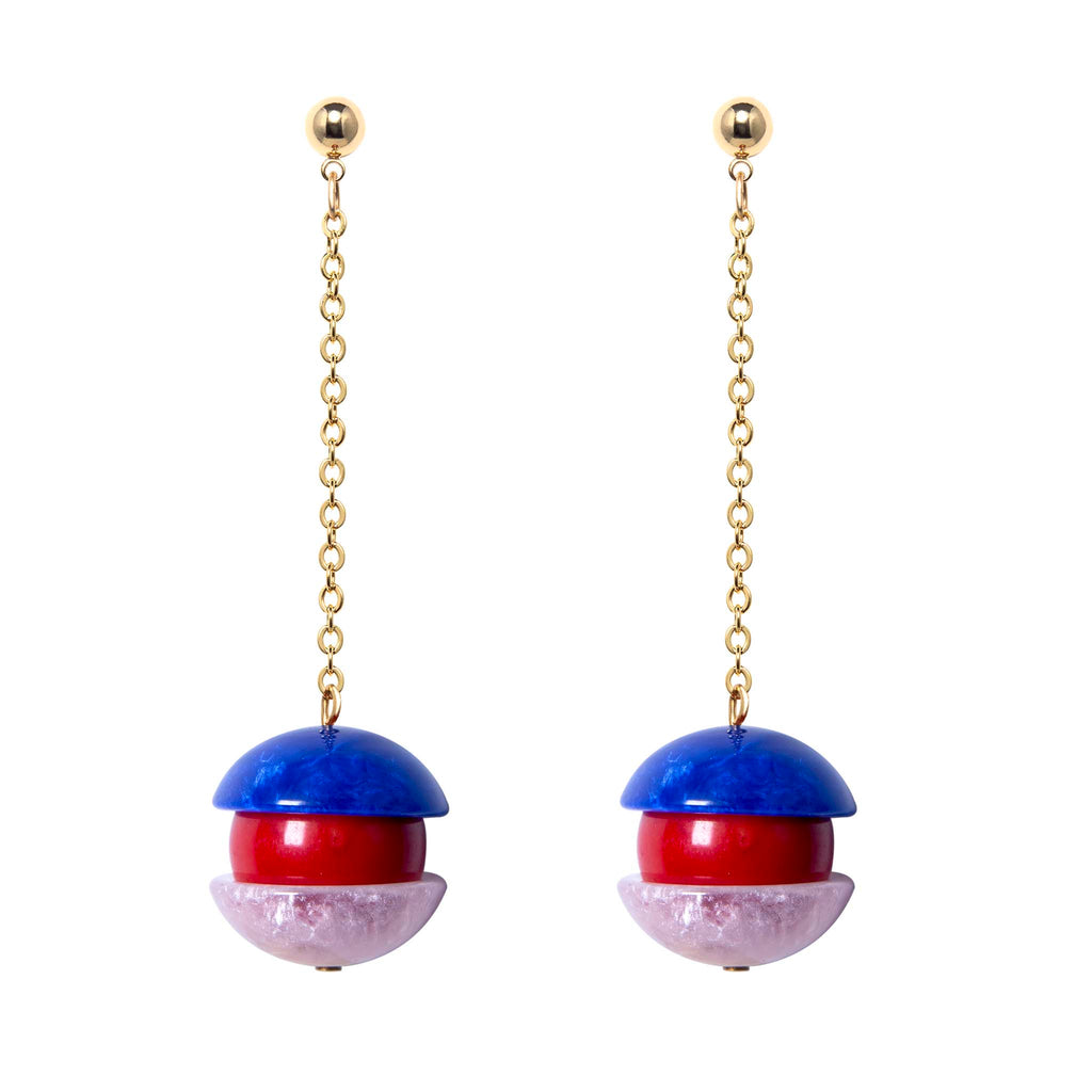 Shelted spheres earrings