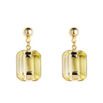 Earring with yellow crystals