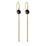 Earrings with black onyx