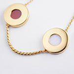 Bracelet with mother of pearl and red agate