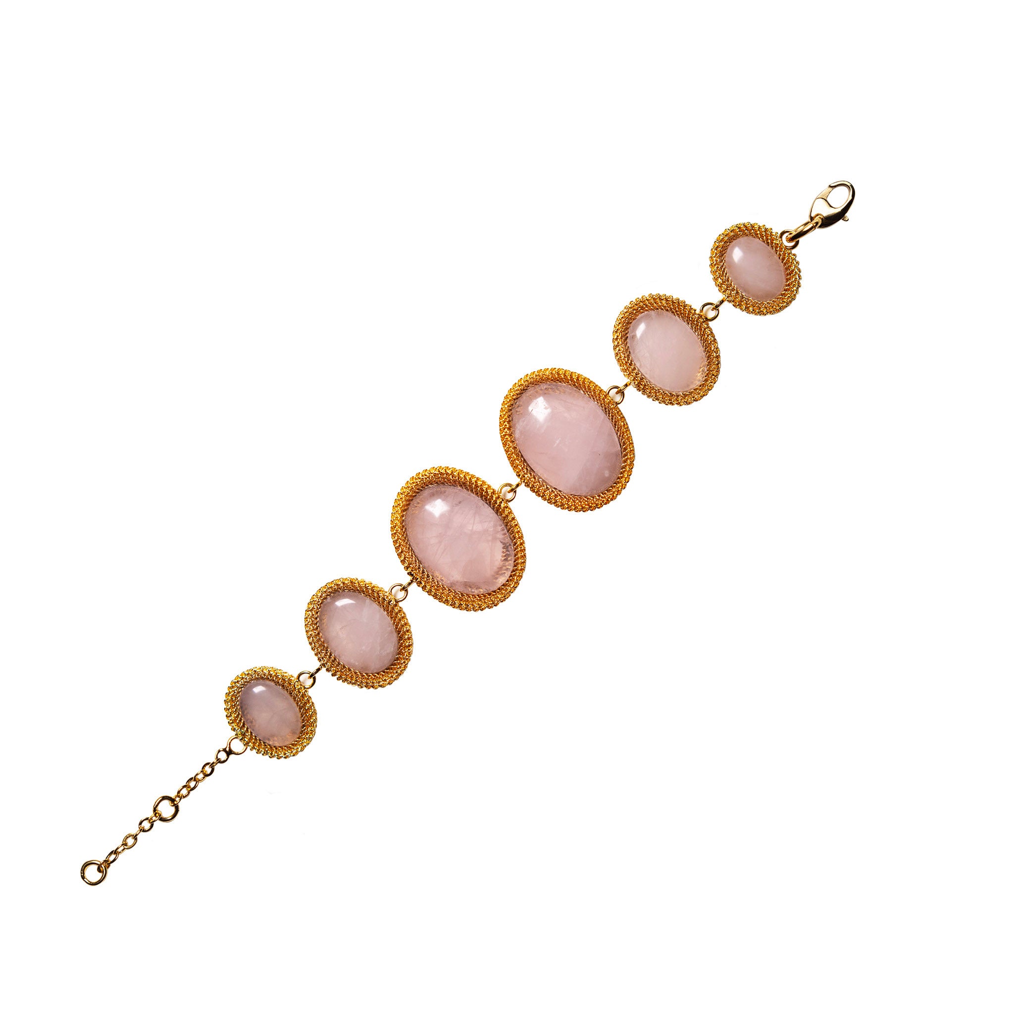 Bracelet with rose quartz