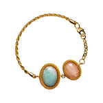 Bracelet with rose quartz and amazonite