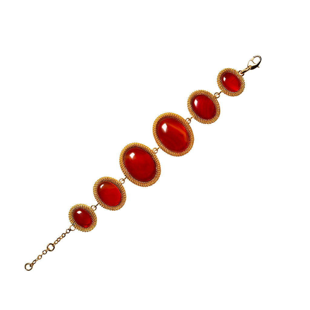 Bracelet with red agate