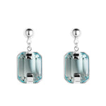 Earrings with blue crystals