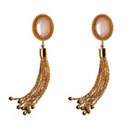 Earrings with rose quartz