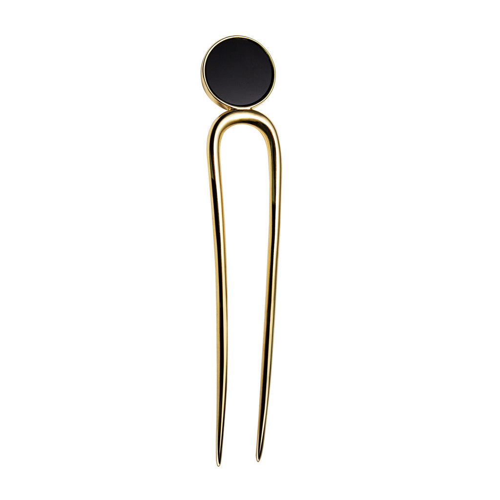 Hairpin with black onyx