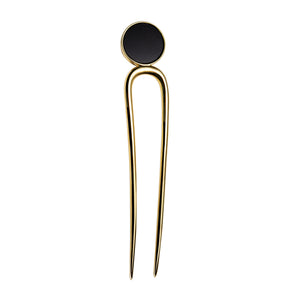 Hairpin with black onyx
