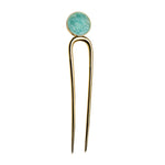 Hairpin with amazonite