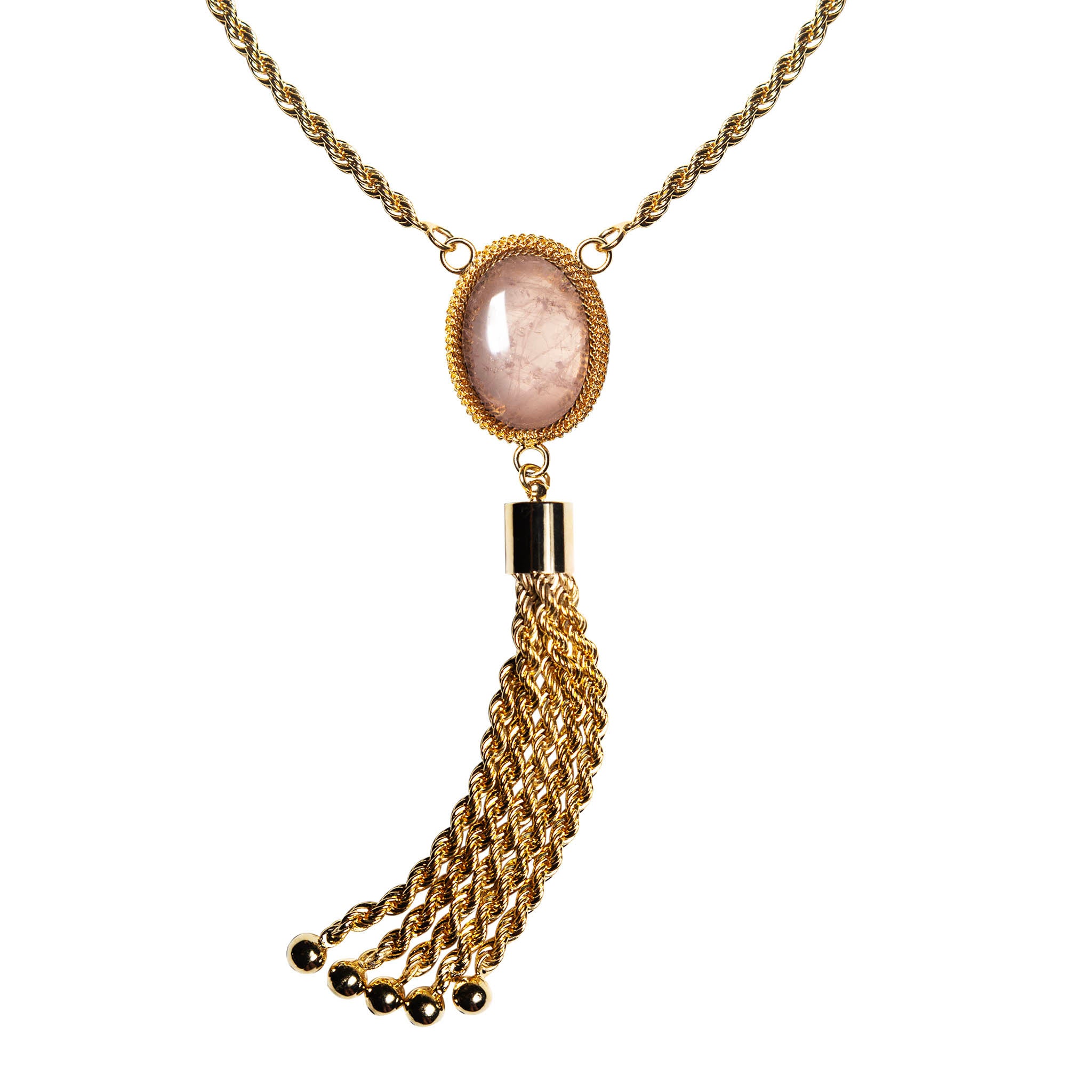 Necklace with rose quartz