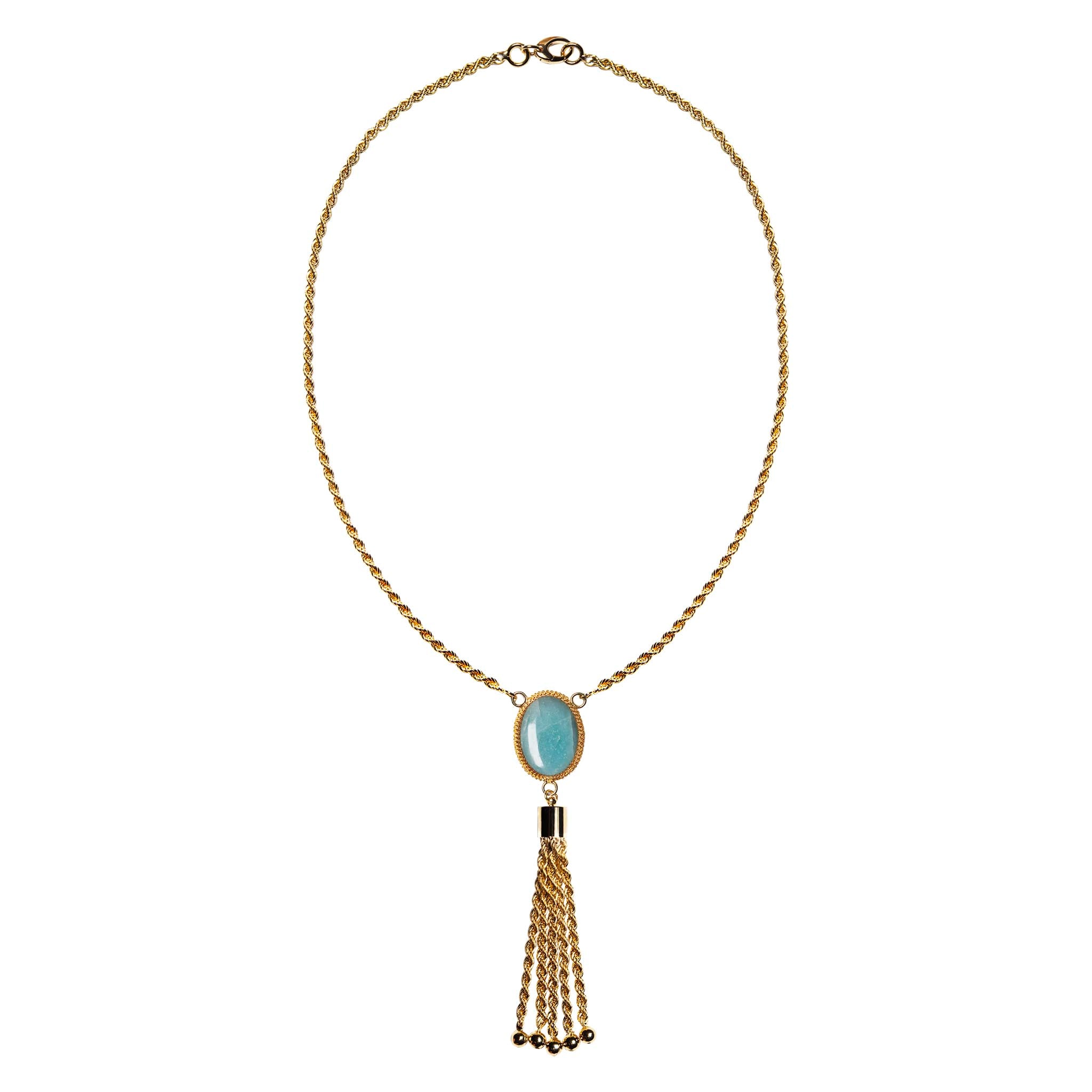 Necklace with amazonite