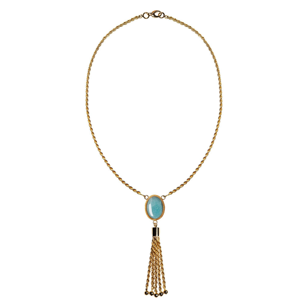 Necklace with amazonite