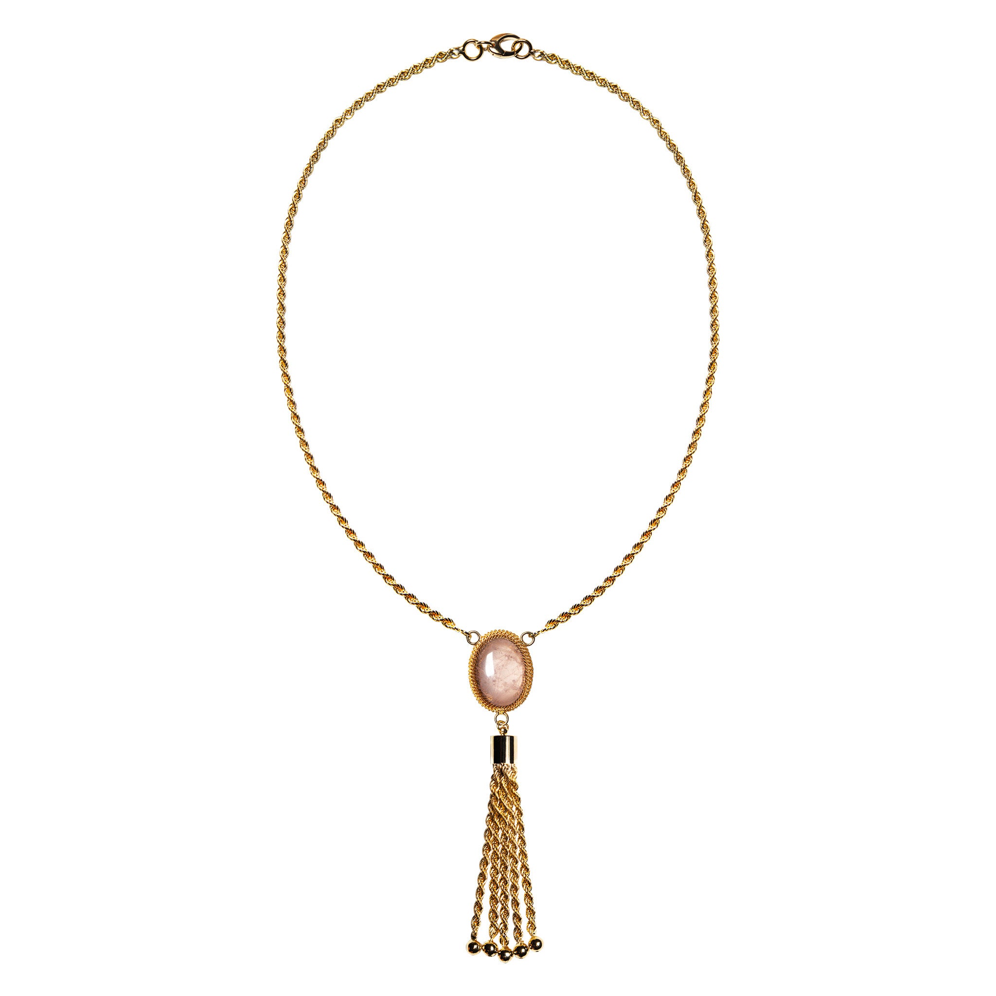 Necklace with rose quartz