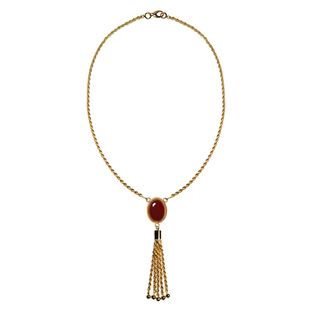 Necklace with red agate