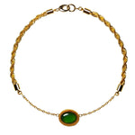 Choker with green agate