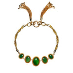Necklace with green agate