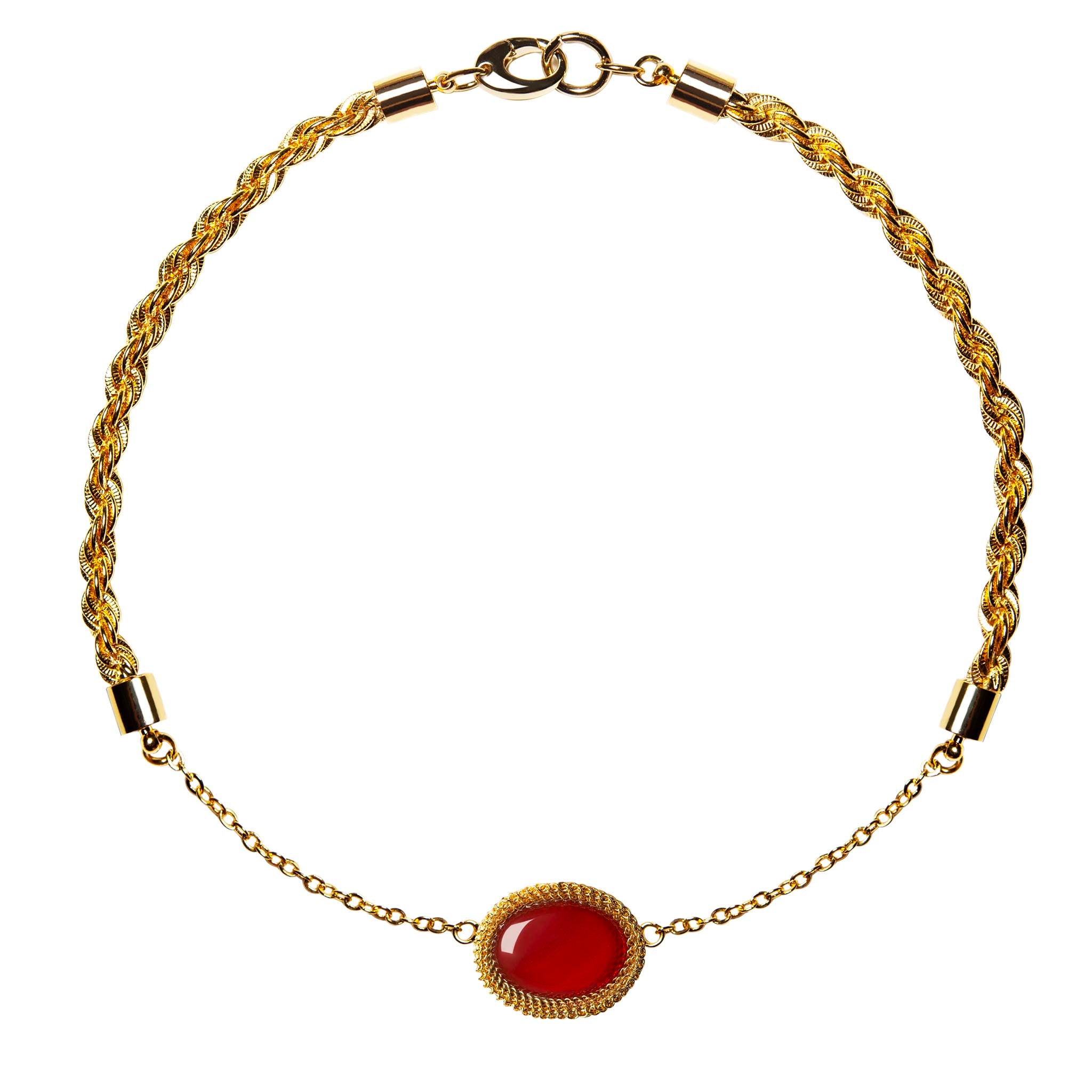Choker with red agate