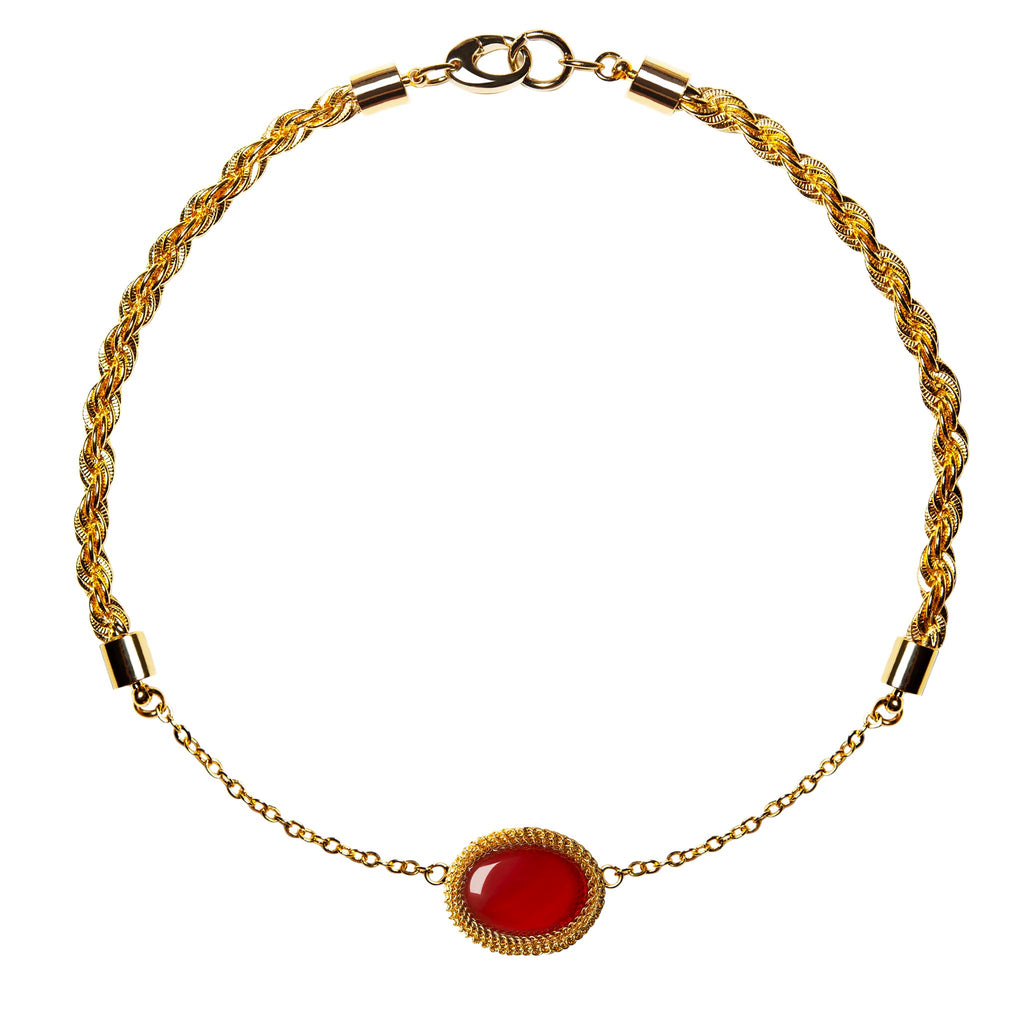 Choker with red agate