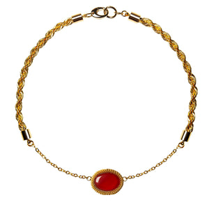 Choker with red agate