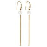 Earrings with cultured pearls