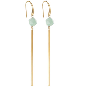 Earrings with amazonite