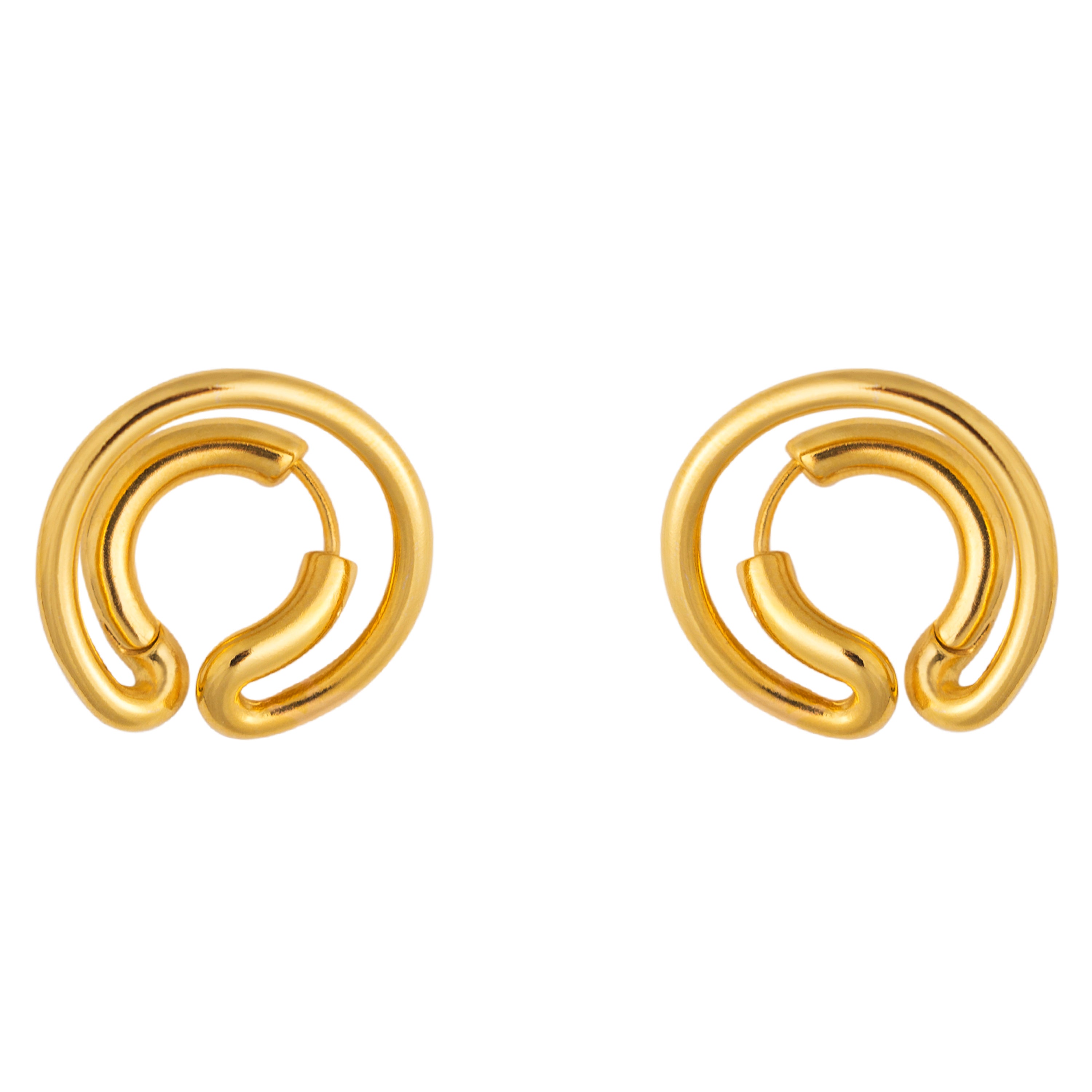 Transfrormer earrings with coral and angelite