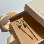 Earrings with amazonite
